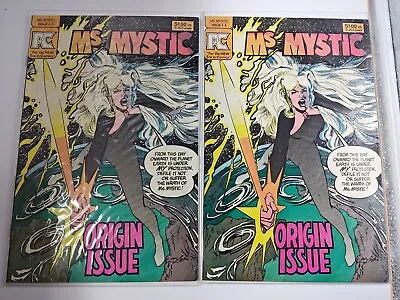Buy Lot Of 2 MS MYSTIC #1 Origin Issue 1982 PC Comics Shipped In Gemini Mailer • 11.91£