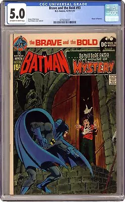 Buy Brave And The Bold #93 CGC 5.0 1971 4276026001 • 79.06£