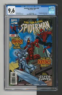 Buy Amazing Spiderman #430, CGC 9.6, 1st App Carnage, Cosmic Silver Surfer, 1998 • 97.94£