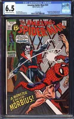 Buy Amazing Spider-man #101 Cgc 6.5 Ow/wh Pages // 1st Appearance Of Morbius 1971 • 285.96£