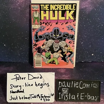 Buy Incredible Hulk #338 Peter David Story Line Begins Newsstand Marvel Comic McLeod • 15.79£