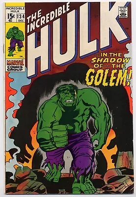 Buy Incredible Hulk 134 VF+ Marvel 1970 1st App Golem Herb Trimpe • 47.97£