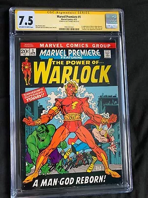 Buy Marvel Premiere #1 CGC First Appearance Of Adam Warlock Signed By Roy Thomas • 600£