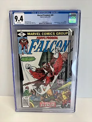 Buy Marvel Premiere #49 CGC 9.4 W/P Falcon Captain America  1979 • 51.39£