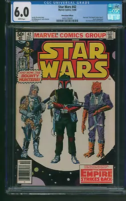 Buy Star Wars #42 CGC 6.0 Newsstand 1st Appearance Boba Fett Marvel Comics 1980 • 96.47£