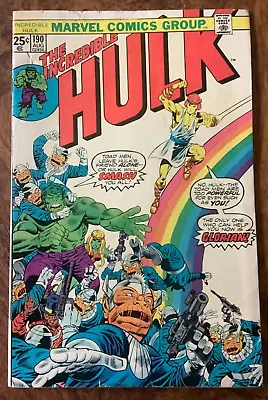 Buy Incredible Hulk 190 1975 VG Len Wein Herb Trimpe Marvel Comics • 3.97£
