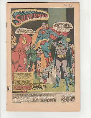 Buy 1968 Superman's Funeral Silver Age Action Comics #365 NO COVER • 8.11£