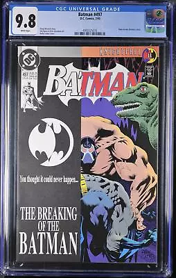 Buy Batman 497 CGC 9.8 1993 4400325016 Bane Breaks Batman's Back 1st Print Key • 63.75£