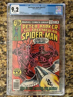 Buy Spectacular Spider-Man #27 CGC 9.2 White Pages ~ Frank Miller 1st Daredevil 1979 • 71.15£