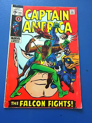 Buy 1969 Captain America Comic #118 The Falcon • 31.66£