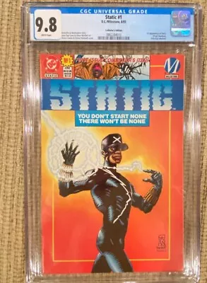 Buy Static #1 CGC 9.8 Collector's Edition 1st Appearance Static Shock Milestone 1993 • 115.18£