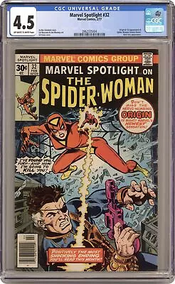 Buy Marvel Spotlight #32 CGC 4.5 1977 3962335004 1st App. And Origin Spider-Woman • 112.45£
