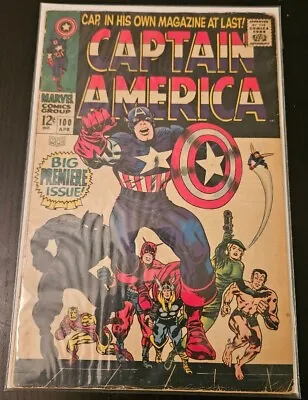 Buy Captain America #100~big Premiere Issue ~~ 1968 Silver-age~key Issue  • 176.13£