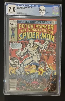 Buy Spectacular Spider-Man 9 CGC 7.0- 1st White Tiger🔥 Retired George Perez Label🔥 • 79.94£