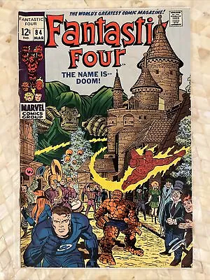 Buy Fantastic Four #84 - Jack Kirby Iconic Cover Art - 1968 - Silver Age  Dr. Doom • 7.88£