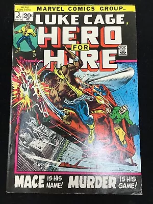Buy 1972 Marvel Comics Luke Cage Hero For Hire 3 Colonel Gideon Mace First App • 39.57£