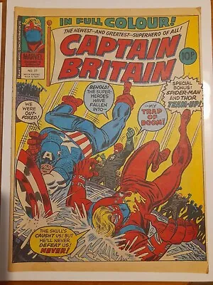 Buy Captain Britain #22 Mar 1977 Good+ 2.5  Reprints FF#120 1st App Air-Walker • 4.99£