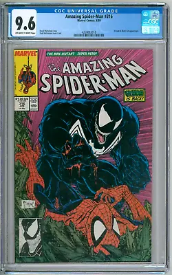 Buy Amazing Spider-Man 316 CGC Graded 9.6 NM+ Venom Mcfarlane Marvel Comics 1989 • 241.24£