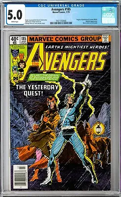 Buy Avengers #185 CGC 5.0 (Jul 1979, Marvel) George Perez Cover, Modred, Bova Cameo • 42.37£