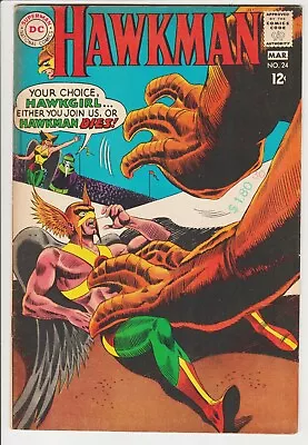 Buy Hawkman #24 Dc Silver Age 1968 Hawkgirl -c Otto Binder Story • 16£