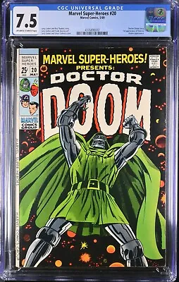 Buy 1969 Marvel Super-Heroes 20 CGC 7.5 1st App Of Valeria Doctor Doom Classic Cover • 540.15£