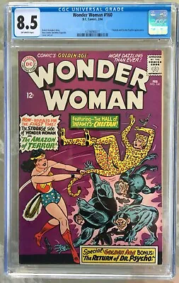 Buy Wonder Woman #160 (1966) CGC 8.5 -- 1st Silver Age Cheetah; Dr. Psycho App. • 700.37£