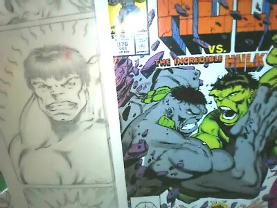 Buy The Incredible Hulk #376 And 377 1st Professor Hulk And Original Keown Comic Art • 750.29£