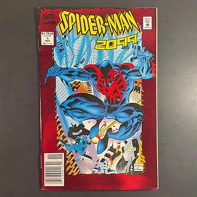Buy Spider-Man 2099 1 NEWSSTAND Red Foil KEY Marvel 1992 Peter David Leonardi Comic • 19.73£