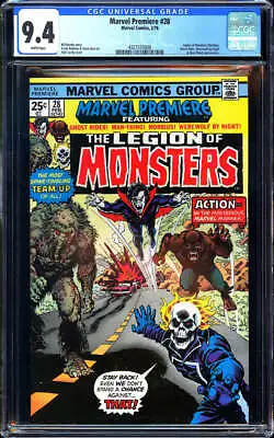 Buy Marvel Premiere #28 CGC 9.4 (1976) 1st Legion Of Monsters Begins! L@@K! • 772.90£