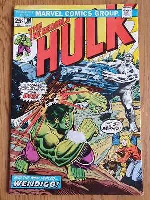 Buy Incredible Hulk #180 Vg+ (4.5) Marvel Comics October 1974 1st Wolverine Cameo Sa • 599.99£