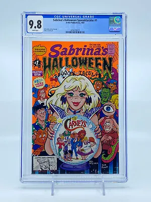 Buy Sabrina's Halloween Spooktacular #1 CGC 9.8 White Pages Archie Comics 1993 POP 4 • 98.82£