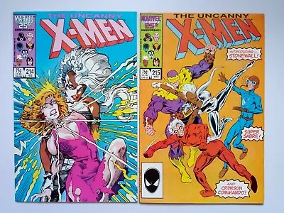 Buy The Uncanny X-Men #214, #215, VFN-, Chris Claremont, Alan Davis, Barry W. Smith. • 7.95£