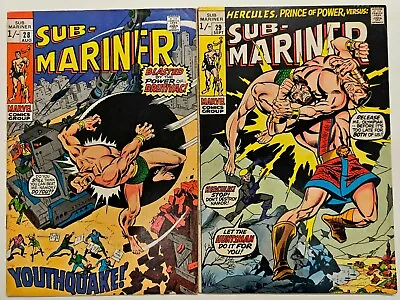 Buy Marvel Comics Bronze Age Namor Sub Mariner Key Issues 28 & 29 Higher Grade VG/FN • 0.99£