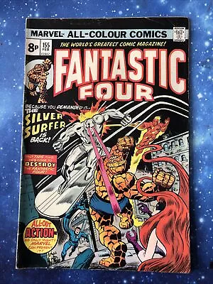 Buy FANTASTIC FOUR #155, PENCE VARIANT, Marvel Comics (1975) • 7£