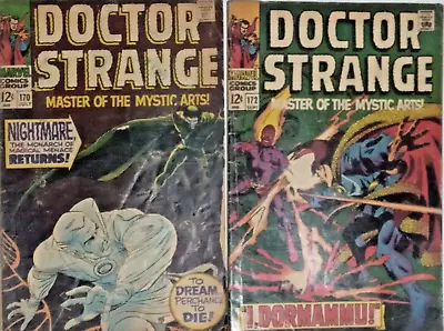 Buy DOCTOR STRANGE #170 & 172 MARVEL 2nd & 4th Issues Of Series 1968 DORMAMMU • 23.72£
