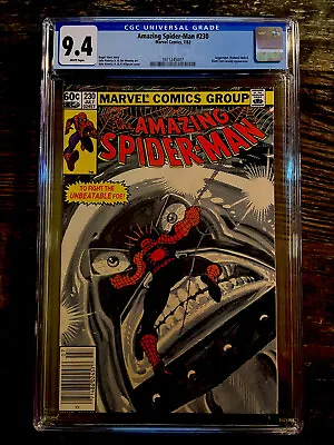 Buy White Pages! Newsstand! Amazing Spider-Man #230 CGC 9.4 - Juggernaut, Madame Web • 117.47£