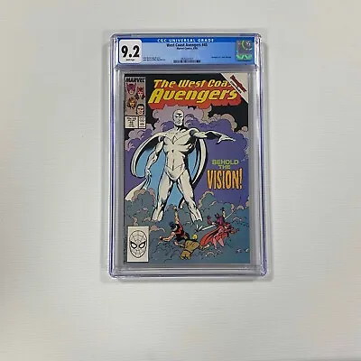 Buy West Coast Avengers #45 9.2 CGC White Pages 1st App White Vision • 90£