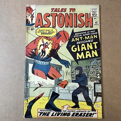 Buy Tales To Astonish #49 (1963) - 1st Appearance Of Giant Man! Wasp! MCU! • 155.91£