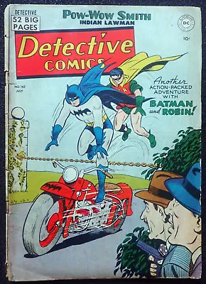 Buy Detective Comics #161 🔥 BATMAN And ROBIN On BATCYCLE🔥 1950 Complete Unrestored • 263.40£