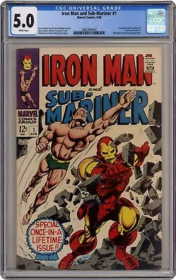 Buy Iron Man And Sub-Mariner #1 CGC 5.0 1968 3802969004 • 427.57£