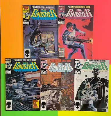 Buy Punisher # 1 - 5 JAN-MAY 1986 Limited Series MID-HIGH-GRADE Mike Zeck Marvel 385 • 80.24£