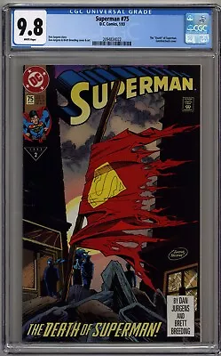Buy Superman #75 Cgc 9.8 White Pages Dc Comics 1993 • 95.94£