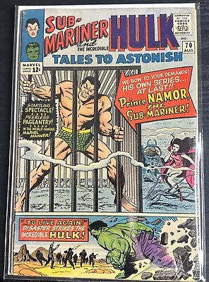 Buy 🔥TALES TO ASTONISH #70, 1st Silver Sub-Mariner/Hulk!, 1st King Neptune🔥VG • 17.58£