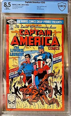 Buy Captain America #255 Graded 8.5 40th Anniversary Issue • 28.15£