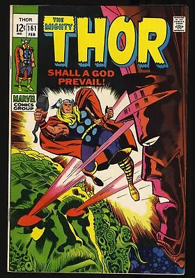 Buy Thor #161 VF+ 8.5 Galactus Vs Ego! Shall A God Prevail! Jack Kirby Art! • 69.91£