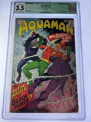 Buy Aquaman #35 DC Comics CGC 3.5 Qualified 1967 1st App Of Black Manta Green Label • 297.95£