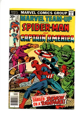 Buy Marvel Team-up #52 Spider-man & Captain America Fn/vf (12/76) Batroc App • 5.53£