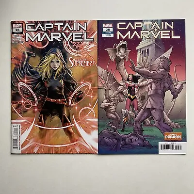 Buy Marvel Comics Captain Marvel #28 Cover A & Pacheco Heroes Reborn Variant NM 2021 • 3.15£