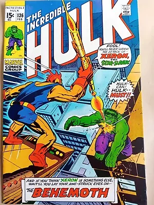 Buy Hulk #136 - FN/VFN (7.0) Marvel 1971 - Cents Copy - Herb Trimpe Art • 12.99£