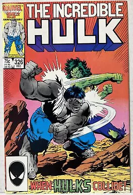 Buy Incredible Hulk # 326 - 1st Rick Jones Hulk Vs Bruce Banner Hulk FN • 7.14£